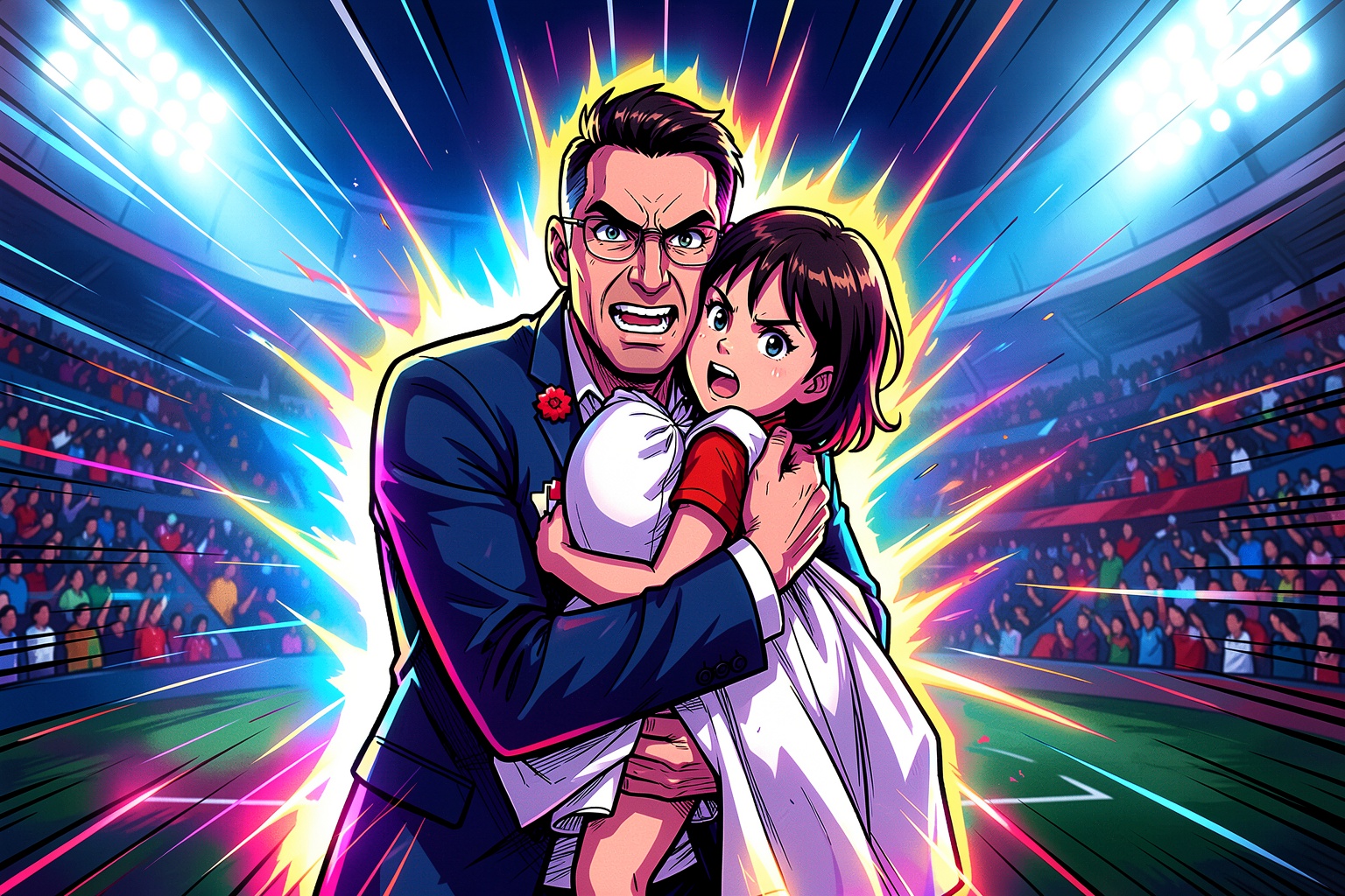 Football Anime Still AI style example