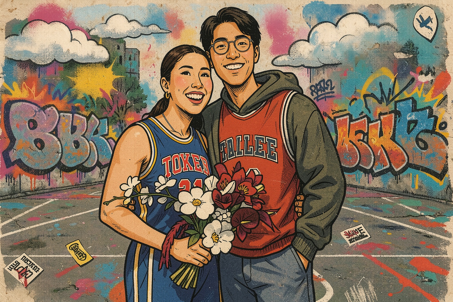 Graffiti Hoops AI style example
