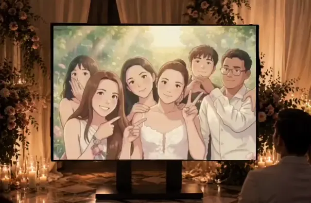 Example of a guest portrait turned into a short AI motion clip