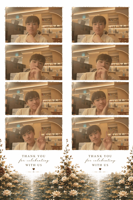 Animated GIF photo strip example