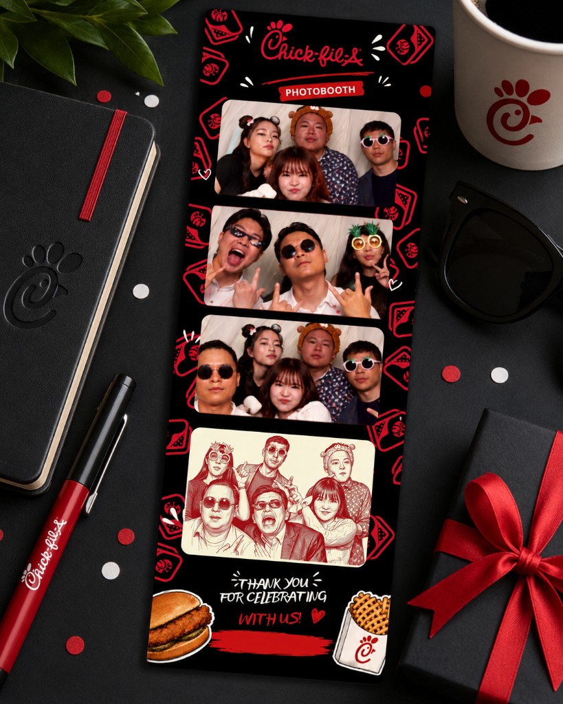 Branded corporate photobooth strip