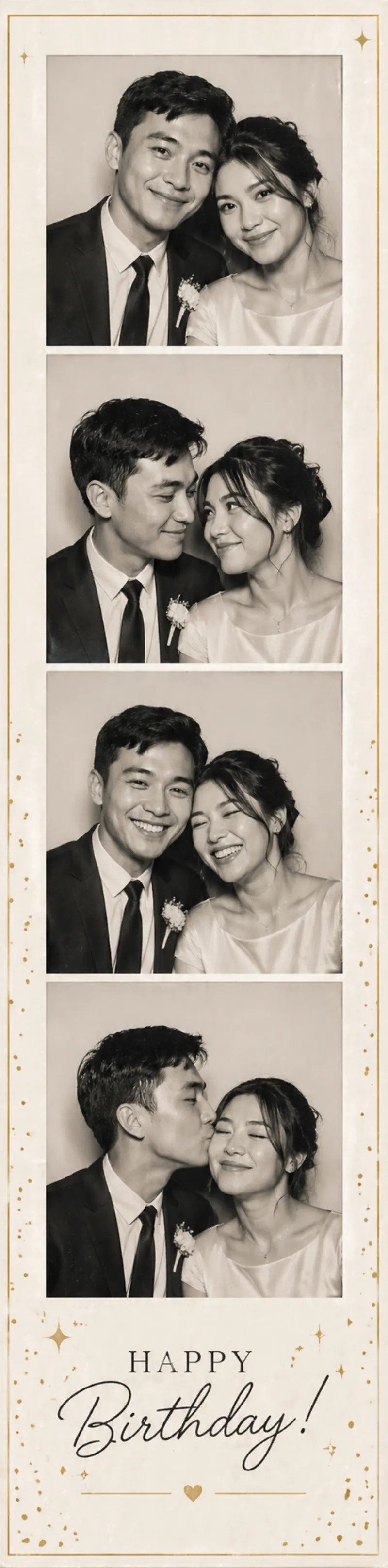 Birthday photo booth strip